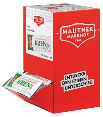 Mautner Markhof KREN, 100 Packungen mit jeweils 18 gramm, insgesamt 1,8 KG. Mautner Markhof KREN, 100 Packungen mit jeweils 18 gramm, insgesamt 1,8 KG. von Mautner Markhof