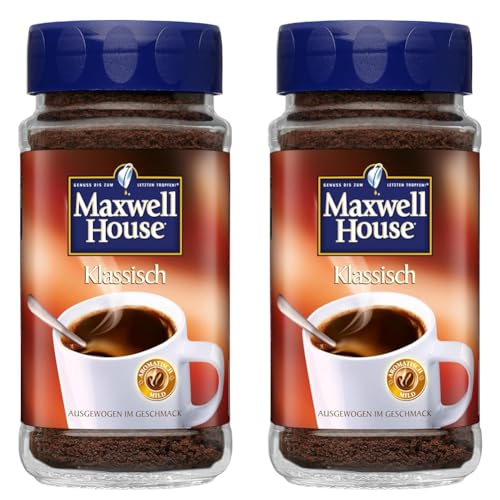 Maxwell House löslicher Kaffee, 1 x 200 g Instant Kaffee (Packung mit 2) von Maxwell House