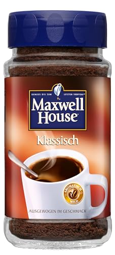 Maxwell House Klassisch löslicher Bohnenkaffee, Instant Kaffee, 200 g im Glas, für 112 Getränke Maxwell House Klassisch löslicher Bohnenkaffee, Instant Kaffee, 200 g im Glas, für 112 Getränke von Maxwell House