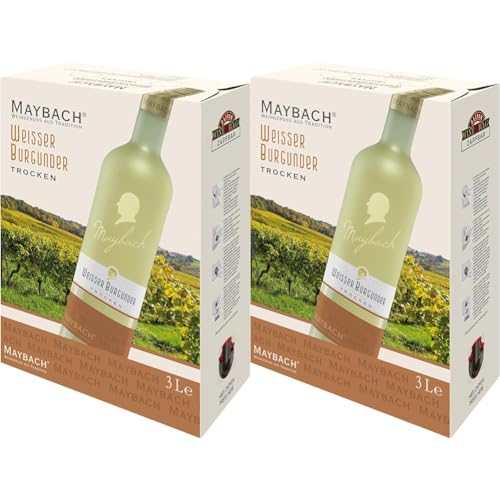 Maybach Pinot Blanc Weißer Burgunder trocken Bag-in-Box (1x3l) (Packung mit 2) von Maybach