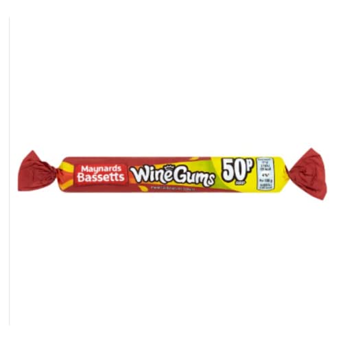 ( 40 Pack ) Maynards Bassetts Wine Gums 50p Sweets Roll 52g von London Grocery