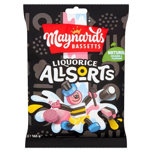 Maynards Bassetts Liquorice Allsorts Süßigkeitenbeutel, 165 g, 6 Stück von Maynards Bassetts