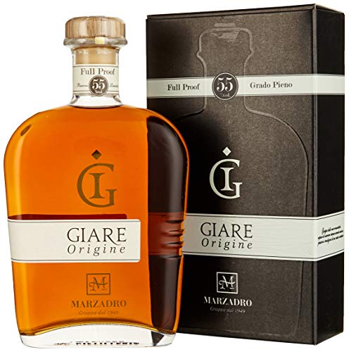 Grappa Giare Full Proof 70 cl 55% alc., Geschenkpackung von Marzadro