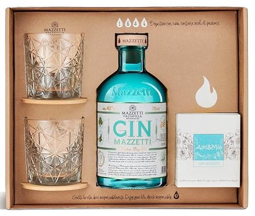 MAZZETTI D'ALTAVILLA LONDON DRY GIN 70 CL PACK MIT GLÄSERN von Mazzetti D'altavilla