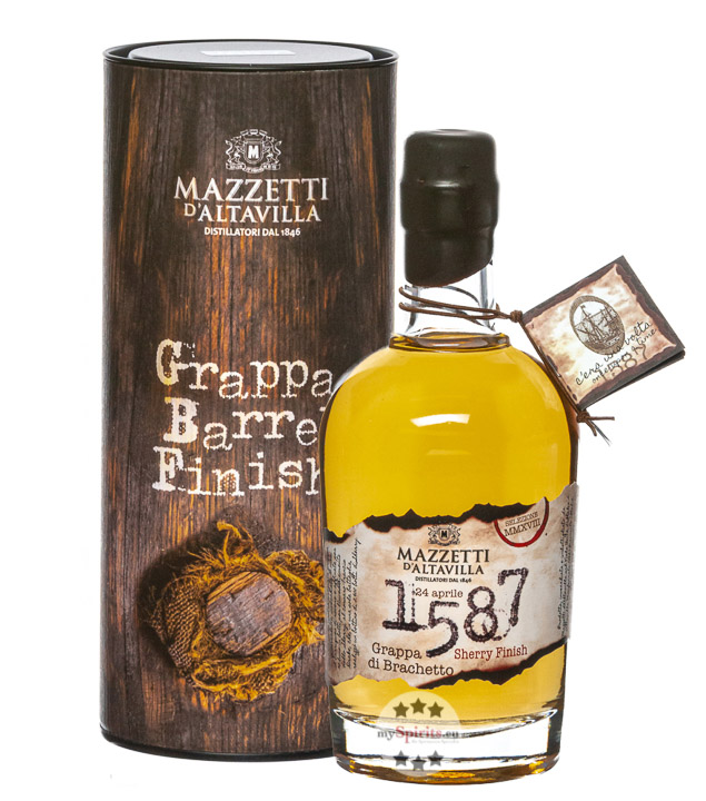 Mazzetti 1587 Grappa di Brachetto Sherry Finish (43 % Vol., 0,5 Liter) von Mazzetti d’Altavilla
