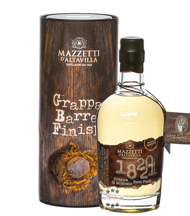 Mazzetti 1820-21 Grappa di Moscato Porto Finish (43 % Vol., 0,5 Liter) von Mazzetti d’Altavilla