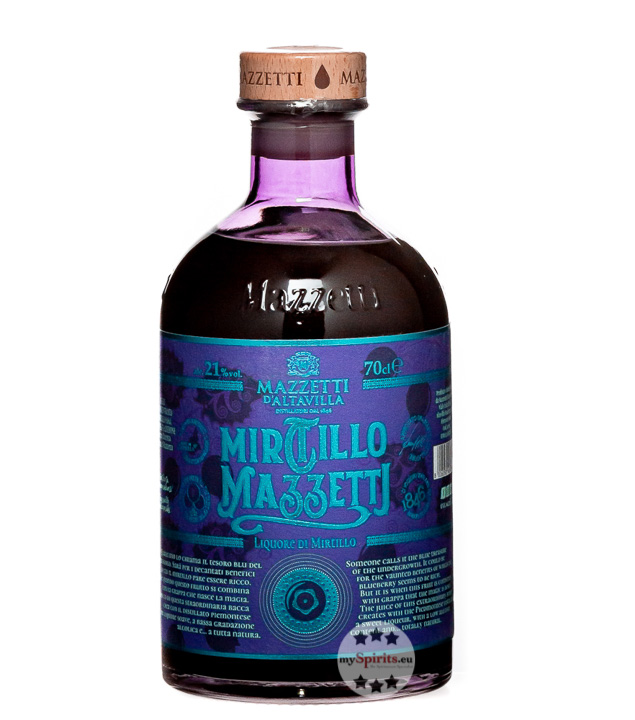 Mazzetti Mirtillo Likör mit Heidelbeeren & Grappa (21 % Vol., 0,7 Liter) von Mazzetti d’Altavilla