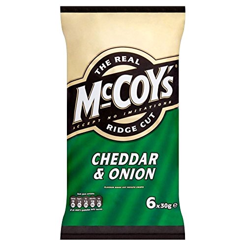 McCoys Ridge Cut Crisps - Cheddar & Onion (6x30g) - Packung mit 2 von McCoy's