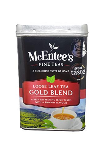 McEntee's Irish Gold Blend Loose Tea – 500-g-Dose – Eine kräftige und aromatische Mischung aus losem kenianischem und Assam-Schwarztee von McEntee's Tea