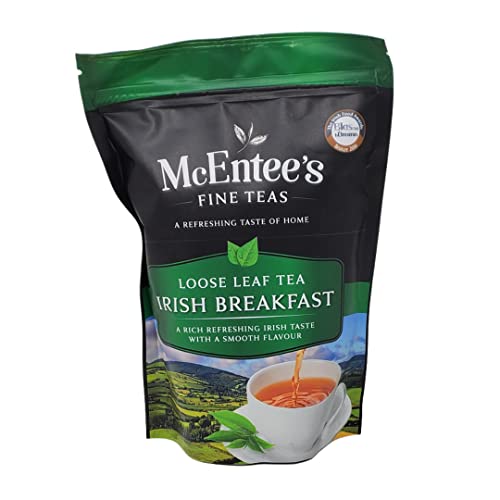 McEntee's Irish Breakfast Tea - 250g Bag - Irische Mischung aus Ceylon- und Assam-Tees -Früchstückstee lose – Kräftige Schwarzteemischung von McEntee's Tea