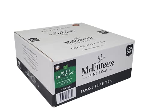 McEntee's Irish Breakfast Tea - Catering 1,35 kg - 600 Tasse - PREISGEKRÖNT & IN IRLAND GEMISCHT. STARK & ZITRUSIG. Eine irische Mischung aus losen Tees aus Ceylon und Assam. von McEntee's Tea
