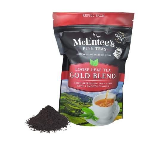 McEntee's Irish Loose Leaf Gold Blend Tea - 250g Refill Bag - Expertly blended in Ireland to give that perfect cup of tea. A premium blend of Assam and Kenyan tea delivering that taste of home. von McEntee's Tea