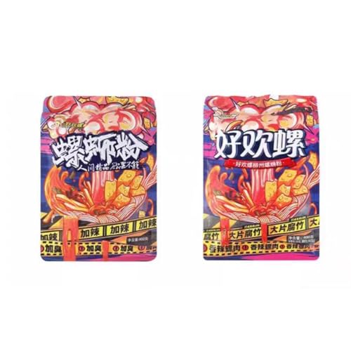 McKona-Luosifen, Asiatische Nudeln Haohuanluo Original-Schneckennudeln Instant-Reisnudeln Authentische Liuzhou-Schneckennudeln 400 G (2 Packungen) von McKona