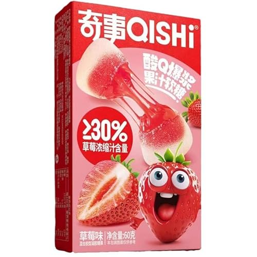 Mckona-Fruchtige Gummibärchen (60g) - 3 Geschmacksrichtungen (Erdbeere, Weißer Pfirsich, Traube) (Erdbeere) von McKona