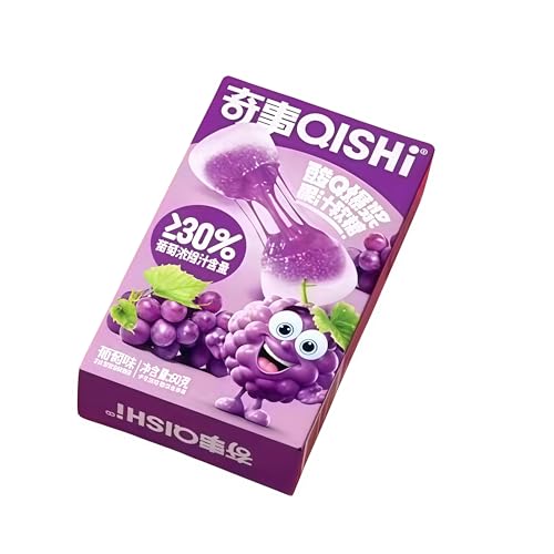 Mckona-Fruchtige Gummibärchen (60g) - 3 Geschmacksrichtungen (Erdbeere, Weißer Pfirsich, Traube) (Traube) von McKona