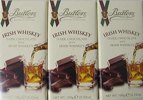 Butlers Irish Dunkle Irische Schokolade mit Irish Whiskey. 3 x 100g-Tafel Vorteilspackung von McLaughlin's Irish Shop