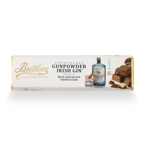 Irische Schokolade mit Gunpowder Irish Gin Trüffelfüllung, 10 Stück x 75g. MHD: 09.10.2025 von McLaughlin's Irish Shop
