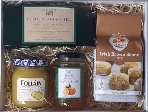 Irisches Teatime-Paket mit Scones, Irish Breakfast und Kaffeekeksen von McLaughlin's Irish Shop