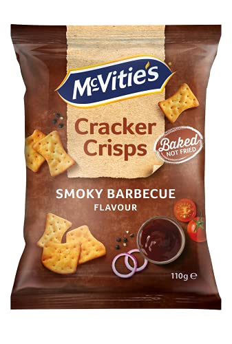 McVitie's Cracker Crisps Smoky Barbecue, herzhaft gewürzter Snack mit rauchigem Barbecue Geschmack, knusprig im Ofen gebackene Kräcker, 14x110 g von FUFSAWS