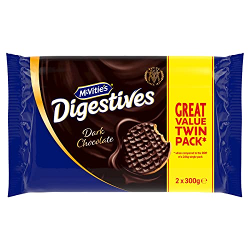 McVitie's Dark Chocolate Digestives Kekse, 2er Pack (2 x 300 g) von McVitie's