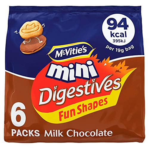 McVitie's Mini Milk Chocolate Digestives Multipack, 6 x 19 g von McVitie's