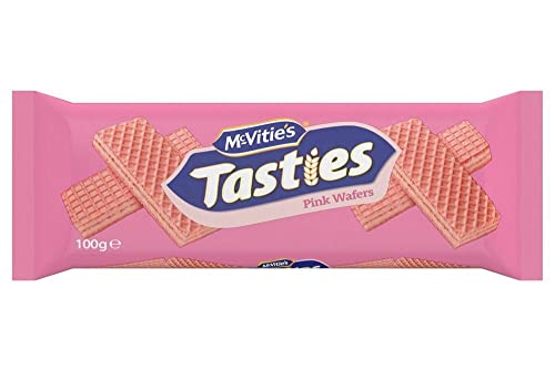 McVitie's Tasties Pink Wafers 100 g - Box mit 12 Stück von McVitie's