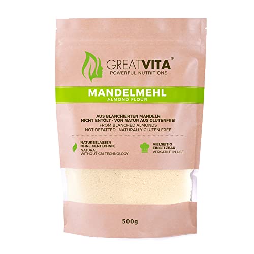 GreatVita Mandelmehl, naturbelassen, blanchiert, 500g gemahlene Mandeln GreatVita Mandelmehl, naturbelassen, blanchiert, 500g gemahlene Mandeln von Mea Vita