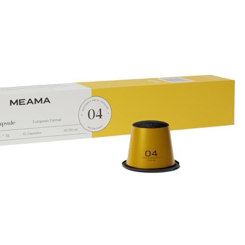 MEAMA, Kaffekapseln Kompatibel mit Nespresso und Meama Mashinen, Espresso Kaffeekapseln Yellow 04, Milde Röstung aus Guatemala & El-Salvador, Blumiges & Zitroniges Aroma, 10 Kapseln, Kaffee von MEAMA