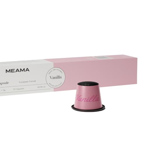Meama Espresso Vanilla Kaffeekapseln, Süßlich-sahnigem Vanillearoma, Kolumbianischer Spitzenkaffee mit intensiver Aromavielfalt und ausgewogener Säure, 10 Kapseln Meama Espresso Vanilla Kaffeekapseln, Süßlich-sahnigem Vanillearoma, Kolumbianischer Spitzenkaffee mit intensiver Aromavielfalt und ausgewogener Säure, 10 Kapseln von MEAMA