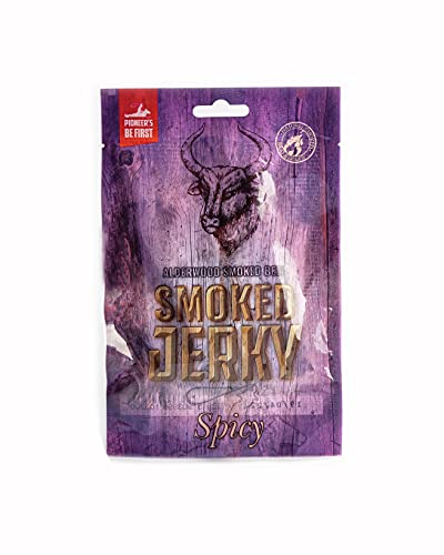NEW BEER SNACK - Spicy Beef Jerky Steak - Trockenfleisch Protein Snack - Hochwertiges Rindfleisch - Geräucherte Trockenproviant - Würzig Knabberartikel - 12x50 g von NEW BEER SNACK