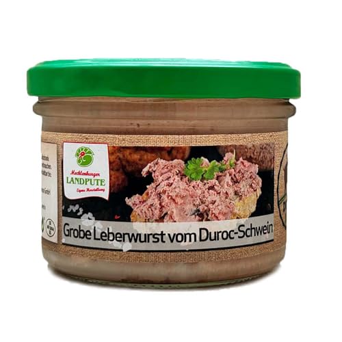 Mecklenburger Landpute | Grobe Leberwurst vom Duroc-Schwein | nach altem Landrezept handwerklich gekocht | 200g Glas von Mecklenburger Landpute