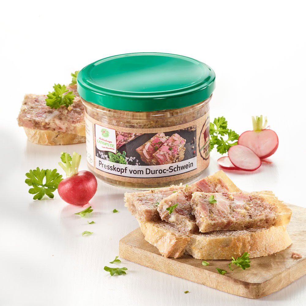 Mecklenburger Landpute Presskopf vom Duroc-Schwein Mecklenburger Landpute Presskopf vom Duroc-Schwein von Mecklenburger Landpute