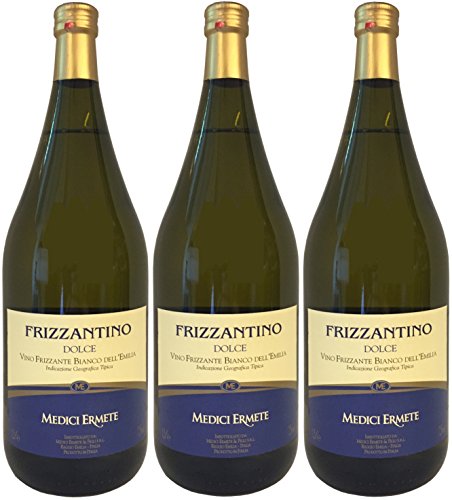 FRIZZANTINO Bianco Dell´Emilia IGT dolce MEDICI ERMETE (3 X 1,50 L) - Weißer Süßer Perlwein 7,5% Vol. von Medici