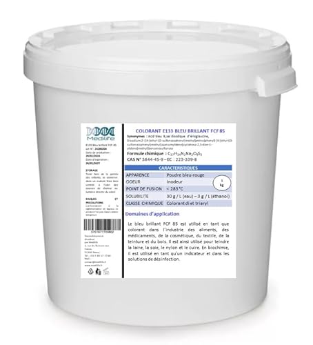 1 kg FARBE E133 GLÄNZENBLAU FCF 85: Blausäure 9, Dinatriumsalz 1 kg FARBE E133 GLÄNZENBLAU FCF 85: Blausäure 9, Dinatriumsalz von Medilife
