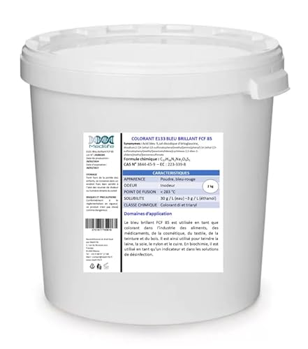 2 kg FARBE E133 GLÄNZENBLAU FCF 85: Blausäure 9,Erioglaucin Dinatriumsalz 2 kg FARBE E133 GLÄNZENBLAU FCF 85: Blausäure 9,Erioglaucin Dinatriumsalz von Medilife