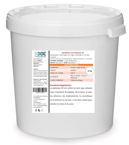 20 kg COLORANT E124 PONCEAU 4R: Red Acid 18, Cochineal Red A, Coccine new 20 kg COLORANT E124 PONCEAU 4R: Red Acid 18, Cochineal Red A, Coccine new von Medilife