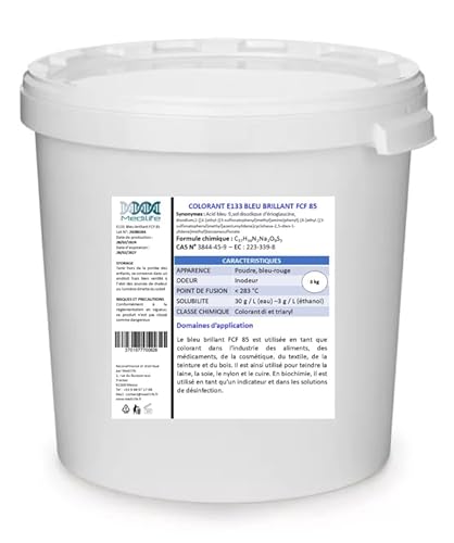 3 kg FARBE E133 GLÄNZENBLAU FCF 85: Blausäure 9,Erioglaucin Dinatriumsalz 3 kg FARBE E133 GLÄNZENBLAU FCF 85: Blausäure 9,Erioglaucin Dinatriumsalz von Medilife
