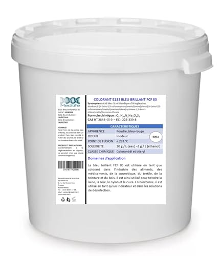 500 Farben E133 GLÄNZENBLAU FCF 85: Blaue Säure 9, Dinatriumsalz von Epoglaucin von Medilife