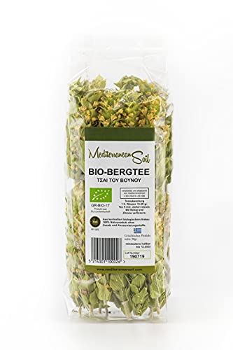 Bio Bergtee"Der Edle", handverlesener Sideritis Scardica in griechischer Premium Qualität, reine Blüten, nachhaltig, Tee lose 30g, Original Mediterranean Soil von Mediterranean Soil