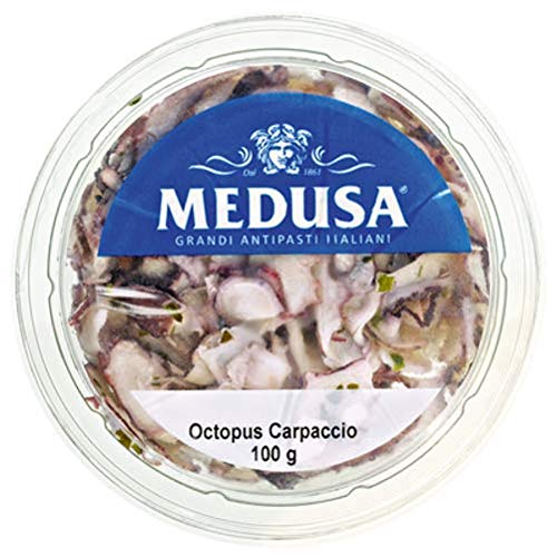 Medusa Tintenfisch Carpaccio Italienische Fisch Antipasti Medusa Oktopus Carpaccio 100 g Schale von Medusa