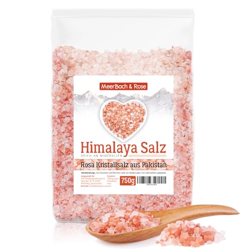 Himalaya Salz, rosa Kristallsalz, 750g grobes Salz für die Salzmühle, Pink Salt, Badesalz, Salz aus Punjab Pakistan, 2-4mm Körnung Himalaya Salz, rosa Kristallsalz, 750g grobes Salz für die Salzmühle, Pink Salt, Badesalz, Salz aus Punjab Pakistan, 2-4mm Körnung von MeerBach & Rose