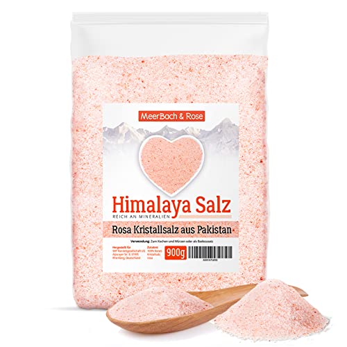 Himalaya Salz fein, rosa Kristallsalz, 900g feines Salz, Pink Salt, Badesalz, Salz aus Punjab Pakistan von MeerBach & Rose