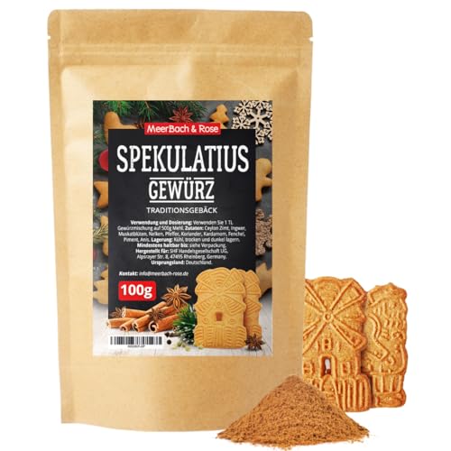 Spekulatiusgewürz 100g, Spekulatius Gewürz zum Backen von Spekulatius, Lebkuchen, Pfefferkuchen, Honigkuchen, Keksen und weihnachtlichem Gebäck, Spekulatiusgewürzmischung, Weihnachtsgewürz Spekulatiusgewürz 100g, Spekulatius Gewürz zum Backen von Spekulatius, Lebkuchen, Pfefferkuchen, Honigkuchen, Keksen und weihnachtlichem Gebäck, Spekulatiusgewürzmischung, Weihnachtsgewürz von MeerBach & Rose