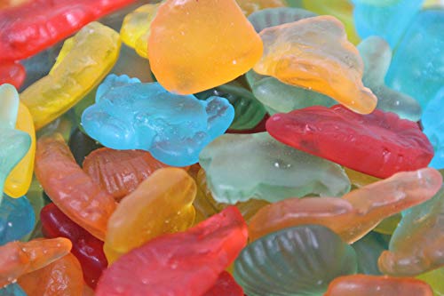 Fruchtgummi süsse Meerestiere ohne Zucker 4fach sotiert 300g von Mega Paradies