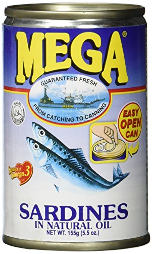 Mega Sardinen in Sojaöl, 24er Pack (24 x 155 g) von Mega