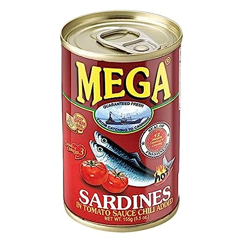 Mega Sardinen in scharfer Tomatensauce mit Chili, 155 g von MEGA