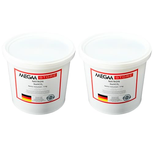 Megaa store Natron Pulver Baking Soda | 1kg bis 25kg | Hochreine Lebensmittelqualität Backpulver Backen und Kochen Putzmittel NaHCO3 von Megaa store