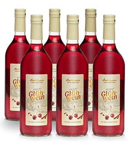 Mehlhorns Gourmet Glühwein, Fruchtglühwein 6 x 0.75 l Einweg Gourmet-Flaschen von Mehlhorns Saftmanufaktur