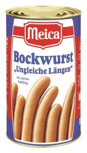 Meica Bockwurst ungleiche Längen, 2er Pack (2 x 3 kg Dose) von Meica