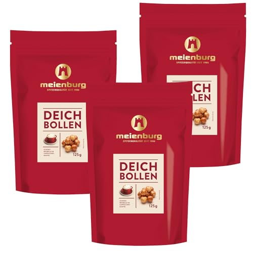 Meienburg Deichbollen - Knusprige Reisbällchen überzogen mit Schokolade im Cappucino - Mantel Snack 12 x 125 Gramm von Meienburg